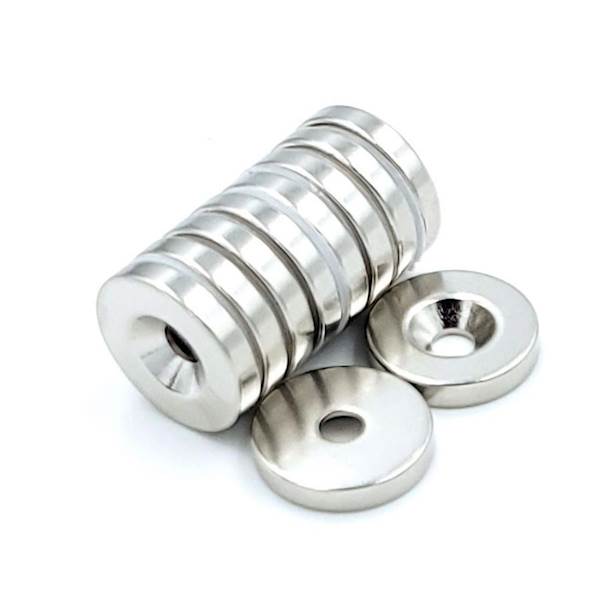 MAGNES NEODYMOWY PIERŚCIENIOWY Z OTWOREM POD WKRĘT 14x3 MM MOCNY - 10 SZT KD11833 Kraft&Dele