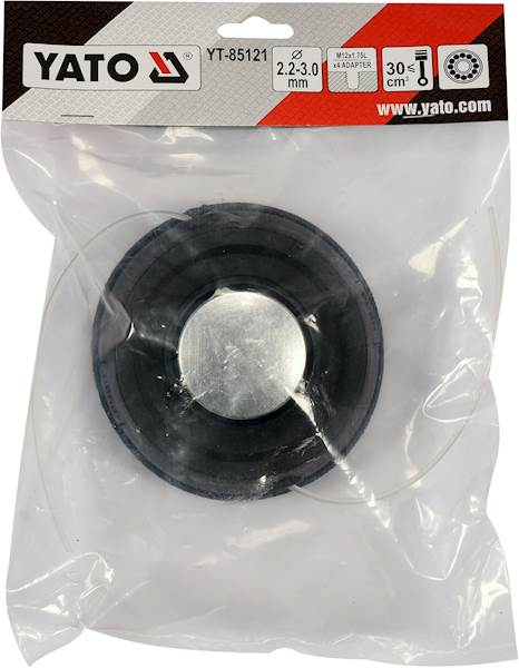 GŁOWICA ŻYŁKOWA ŁOŻYSKOWANA DO KOSY, KOS M12 + ADAPTERY M10 YT-85121 YATO