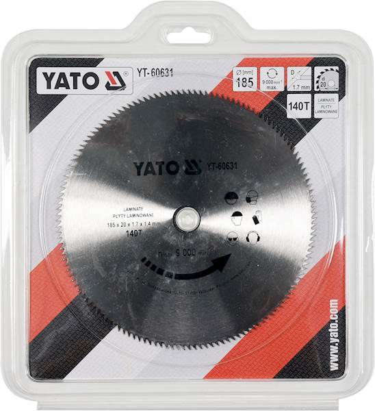 TARCZA DO PANELI, BLATÓW KUCHENNYCH I PŁYT MEBLOWYCH 185/140T 20MM YT-60631 YATO