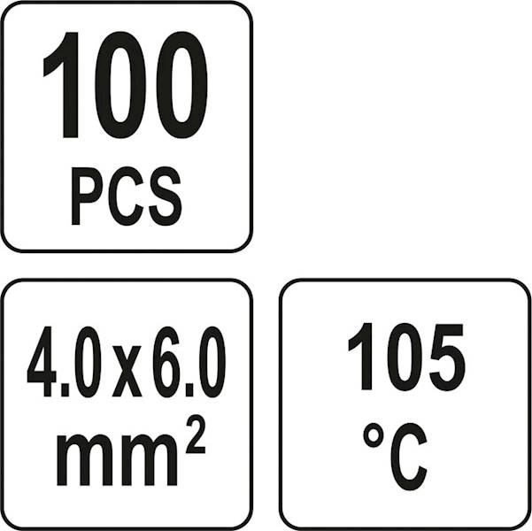 ZŁĄCZKI, RURKI, KOSZULKI TERMOKURCZLIWE Z CYNĄ WODOODPORNE 4-6MM2 100SZT. YT-81454 YATO