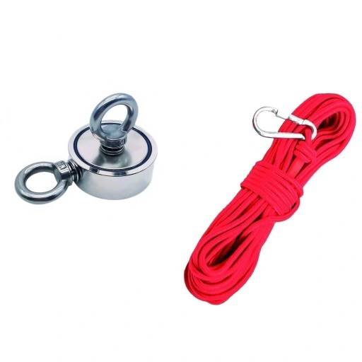 MAGNES NEODYMOWY PODWÓJNY UCHWYT DO POSZUKIWAŃ 180kg KD10418 KRAFT&DELE