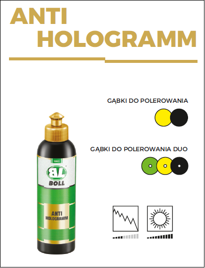 BOLL ANTI HOLOGRAM 250ML - DELIKATNIE ŚCIERNA PASTA, ELIMINUJE MIKRO RYSY I HOLOGRAMY 0035121