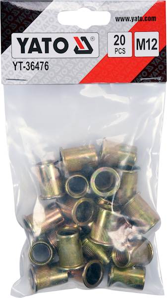 NITONAKRĘTKI STALOWE M12, 20szt. YT-36476 YATO