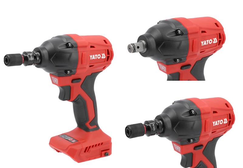 KLUCZ UDAROWY AKUMULATOROWY BEZSZCZOTKOWY 1/2" 18V 350Nm (KORPUS)  M16 - M24 YT-827792 YATO