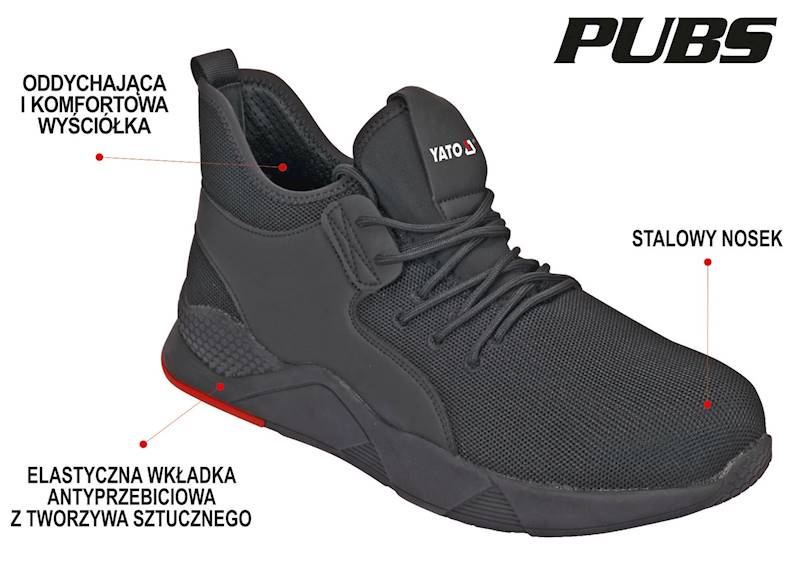 BUTY ROBOCZE PUBS SBP SPORTOWE PÓŁBUTY BHP Z NOSKIEM ROZ. 40 YT-80621 YATO