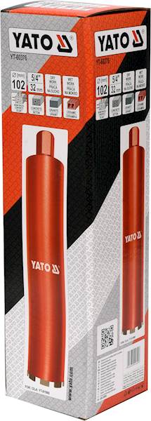 WIERTŁO KORONOWE OTWORNICA DO WIERTNICY YT-81980, YT-81983 102MM YT-60376 YATO