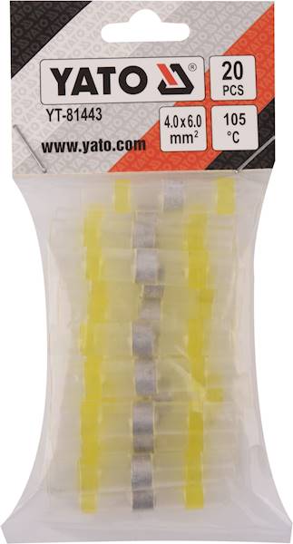 ZŁĄCZKI, RURKI, KOSZULKI TERMOKURCZLIWE Z CYNĄ 20SZT. YT-81443 YATO