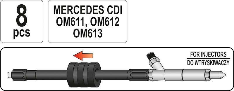 ŚCIĄGACZ UDAROWY DO WTRYSKÓW MERCEDESA CDI YT-06176 YATO