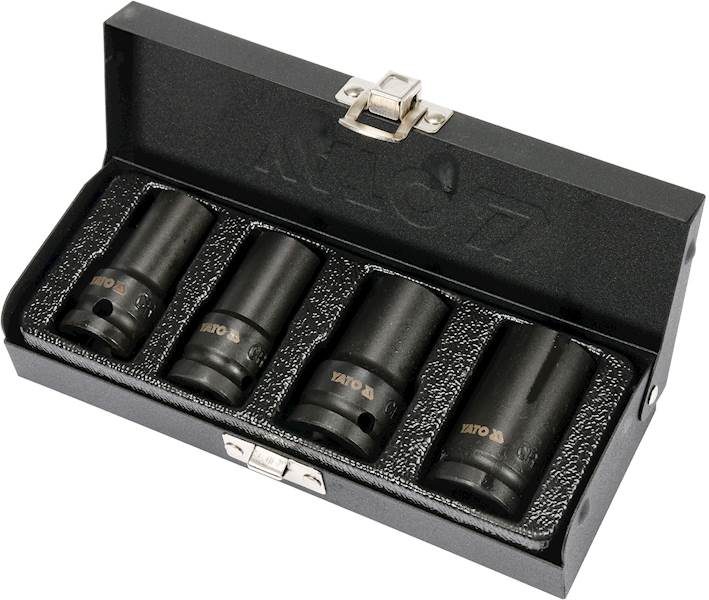 ZESTAW NASADEK DO WYKRĘCANIA ŚRUB ZABEZPIECZAJĄCYCH 4 SZT. 1/2" YT-06030 YATO
