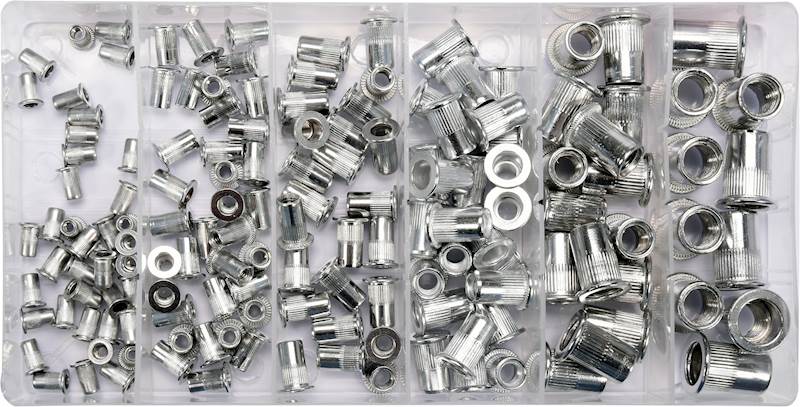 NITONAKRĘTKI ALUMINIOWE 150szt. M3- M10 YT-36460 YATO