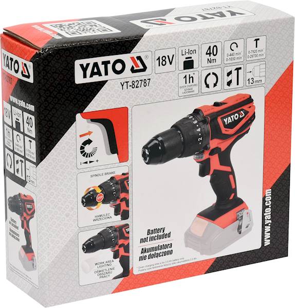 WIERTARKO- WKRĘTARKA UDAROWA 18V BODY YT-82787 YATO