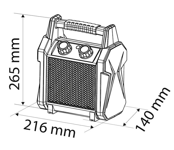 NAGRZEWNICA ELEKTRYCZNA CERAMICZNA GRZEJNIK FARELKA 2KW 90-060 NEO TOOLS