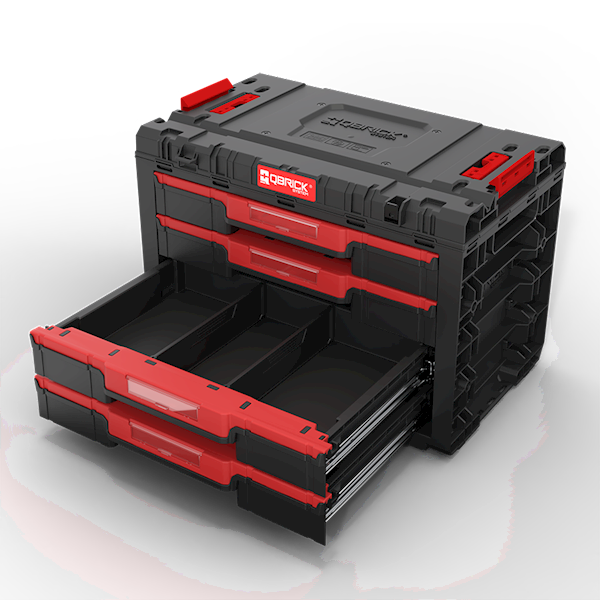 MODUŁOWA SKRZYNIA NARZĘDZIOWA Z 4 SZUFLADAMI QBRICK SYSTEM PRIME DRAWER 4 TOOLBOX BASIC