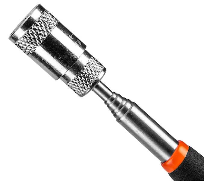 CHWYTAK TELESKOPOWY Z MAGNESEM 3,5 KG I LATARKĄ LED 190-820 MM 11-611 NEO