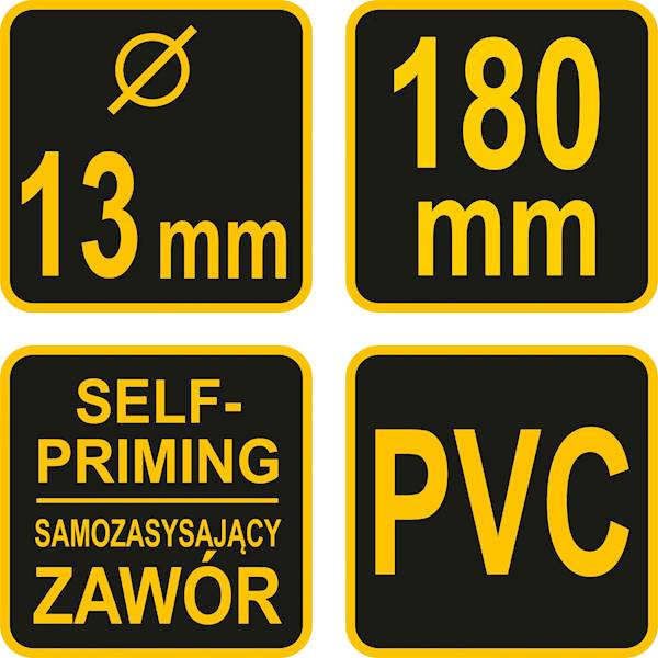 WĄŻ SAMOZASYSAJĄCY DO SPUSZCZANIA PALIWA WODY ROPY 180cm 83009 VOREL