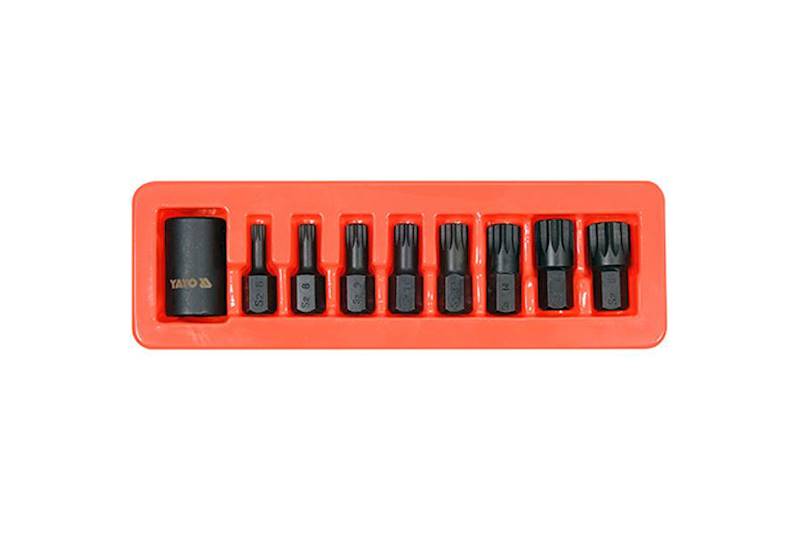 ZESTAW KLUCZY UDAROWYCH TRZPIENIOWYCH SPLINE Z NASADKĄ 1/2" YT-10663 YATO