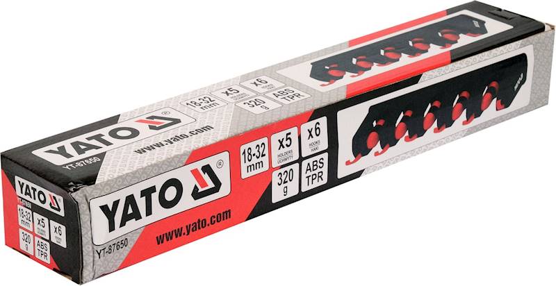 WIESZAK, UCHWYT, HACZYKI NA NARZĘDZIA, GRABIE, MIOTŁY, ŁOPATE, MOP YT-87650 YATO