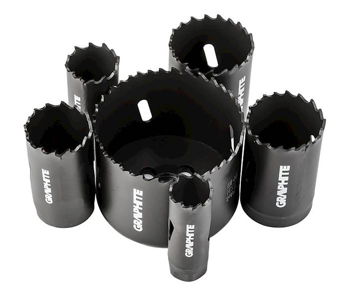 OTWORNICE BI-METALOWE DO METALU I DREWNA Co8% (19, 25, 30, 35, 40, 68 MM), ZESTAW 9 EL. 57H921