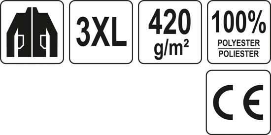 POLAR MĘSKI BLUZA POLAROWA ROBOCZA OCHRONNA GRUBA SZARA ROZ. 3XL YT-79525 YATO