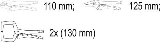 ZESTAW SZCZYPIEC SPAWALNICZYCH, MORS'A MINI 4SZT 110-130mm 44330 VOREL