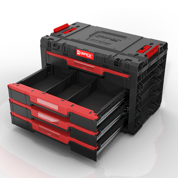 MODUŁOWA SKRZYNIA NARZĘDZIOWA Z 4 SZUFLADAMI QBRICK SYSTEM PRIME DRAWER 4 TOOLBOX BASIC