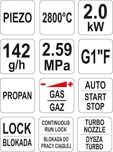 PALNIK GAZOWY TURBO MAPP/PROPAN YT-36715 YATO