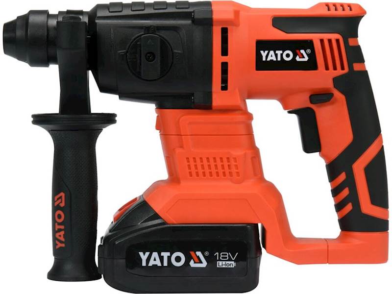 MŁOTOWIERTARKA AKUMULATOROWA SDS-PLUS 2J 18V 1X3,0AH Z FUNKCJĄ PODKUWANIA YATO YT-82770
