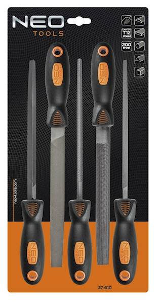 ZESTAW PILNIKÓW DO METALU, ZDZIERAKI 200MM KPL. 5SZT. 37-610 NEO TOOLS