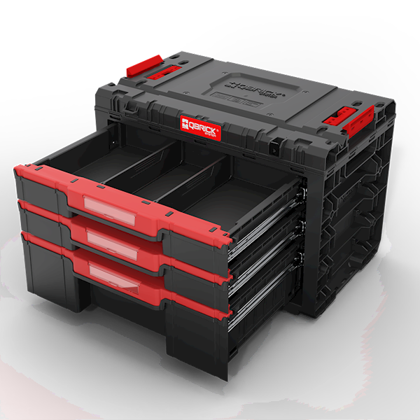 MODUŁOWA SKRZYNIA NARZĘDZIOWA Z 3 SZUFLADAMI QBRICK SYSTEM PRIME DRAWER 3 TOOLBOX BASIC