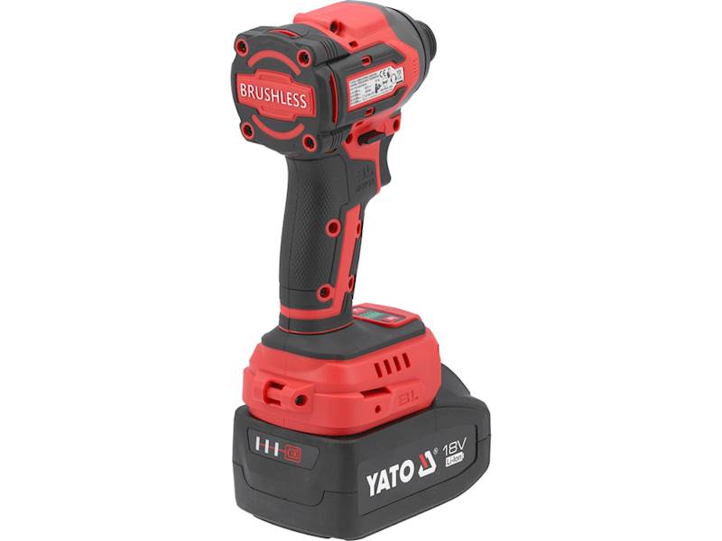 ZAKRĘTARKA UDAROWA AKUMULATOROWA 18V 230Nm DO PRACY ZE ŚRUBAMI M6-M14, Z KOŃCÓWKĄ HEX 6,35MM YT-82798 YATO