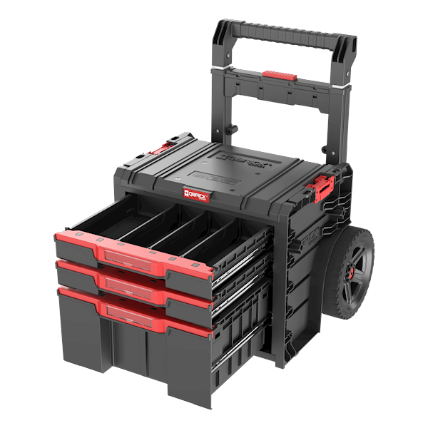 MOBILNA SKRZYNKA NARZĘDZIOWA Z 3 SZUFLADAMI NA KOŁACH QBRICK SYSTEM PRO CART 2.0 PLUS DRAWER 3