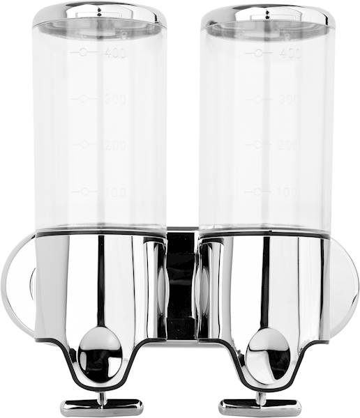 DOZOWNIK MYDŁA W PŁYNIE NAŚCIENNY 2X500 ML CHROM 69391 FALA