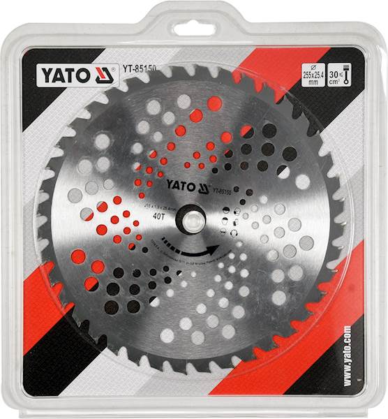 TARCZA WIDIOWA 255MM DO KOSY, KOS 40 ZĘBÓW 40T 25,4MM TCT YT-85150 YATO