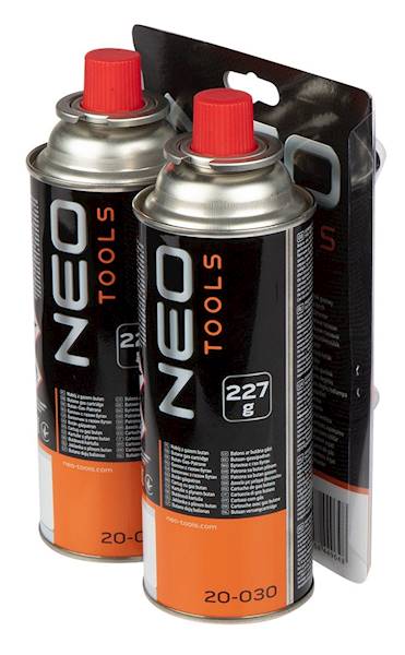 PALNIK GAZOWY Z PIEZO 20-040 + 2SZT. KARTUSZ NABÓJ GAZOWY NEO TOOLS