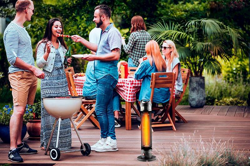 GRZEJNIK NA PODCZERWIEŃ PROMIENNIK STOJĄCY 1000W IP44 CARBON FIBER LAMP 90-035 NEO