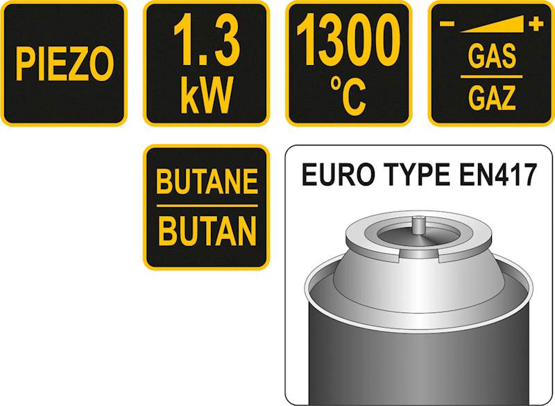 PALNIK GAZOWY DO LUTOWANIA Z PIEZO TYPU. TWIST 1.3 kW 73413 VOREL