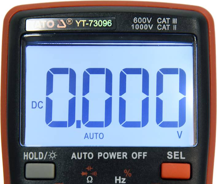 MIERNIK CYFROWY TRUE RMS Z AUTOMATYCZNYM ZAKRESEM LCD 6000  YT-73096 YATO