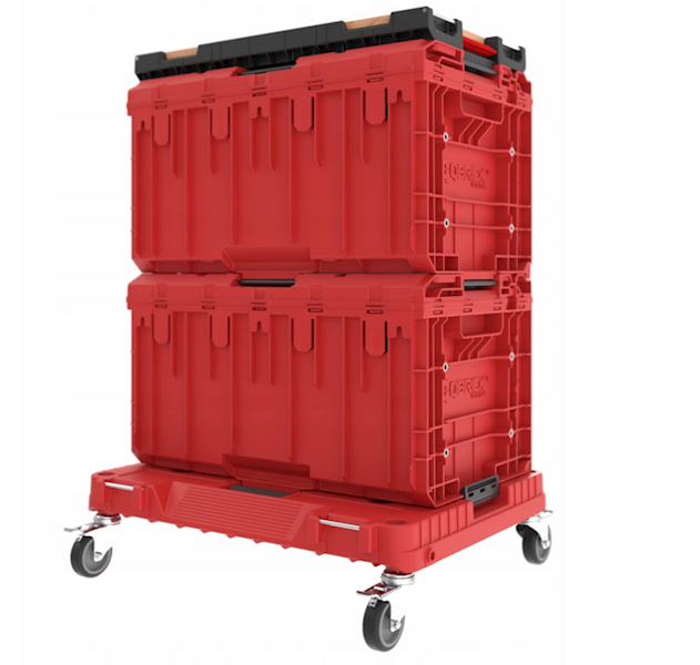 MOBILNA SZAFKA WARSZTATOWA, SKRZYNIE NARZĘDZIOWE Z SZUFLADAMI QBRICK SYSTEM ONE WORKSHOP DRAWERS SET 5 RED