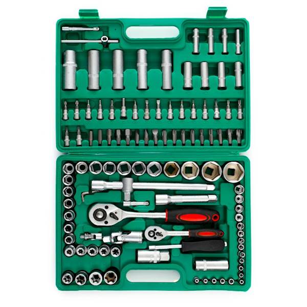 ZESTAW NARZĘDZIOWY 1/2'',1/4" KLUCZY NASADOWYCH, BITY, TORX 108 CZĘŚCI. Bestcraft EC303