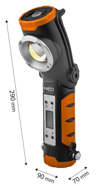 LAMPA, LATARKA AKUMULATOROWA 800LM Z KOMPRESOREM I MŁOTKIEM DO SZYB 99-130 NEO TOOLS