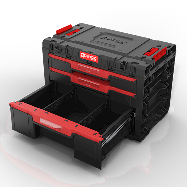 MODUŁOWA SKRZYNIA NARZĘDZIOWA Z 3 SZUFLADAMI QBRICK SYSTEM PRIME DRAWER 3 TOOLBOX BASIC