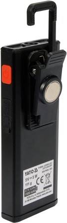 LATARKA AKUMULATOROWA 3.7V 1500MAH KIESZONKOWA 500LM SLIM Z POWERBANKIEM YT-08556 YATO