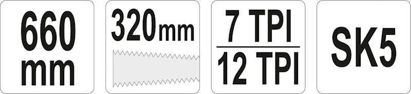PIŁA RĘCZNA DWUSTRONNA JAPOŃSKA (RYOBA) 320MM YT-31310 YATO