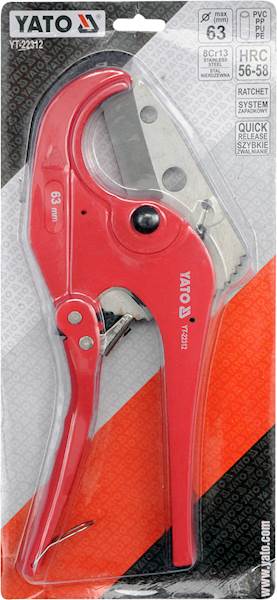 OBCINAK DO RUR PCV 63MM PP, PU, PE YT-22312 YATO