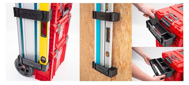 UCHWYT NA DŁUGIE NARZĘDZIA DO SKRZYŃ QBRICK SYSTEM CUSTOM LONG ITEMS HOLDER 2 SZT.