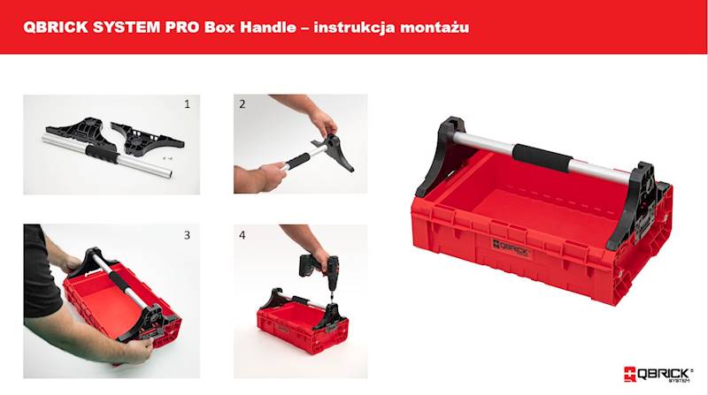 UCHWYT, RĄCZKA DO SKRZYNKI, KOSZA QBRICK SYSTEM PRO BOX HANDLE