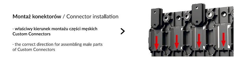 KONEKTORY MĘSKIE QBRICK CUSTOM CONNECTORS MALE PARTS SET 40szt. 2.0