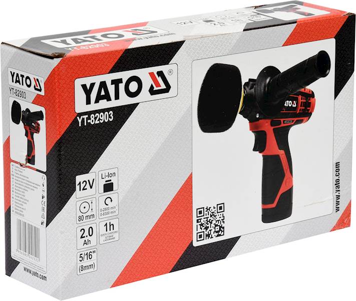 POLERKA AKUMULATOROWA 12V (2AH;1H;80MM;2 BIEGI) YT-82903 YATO