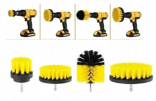 SZCZOTKI SPRZĄTAJĄCE NA WIERTARKĘ WKRĘTARKĘ PADY 4SZT. KD10995 KRAFT&DELE