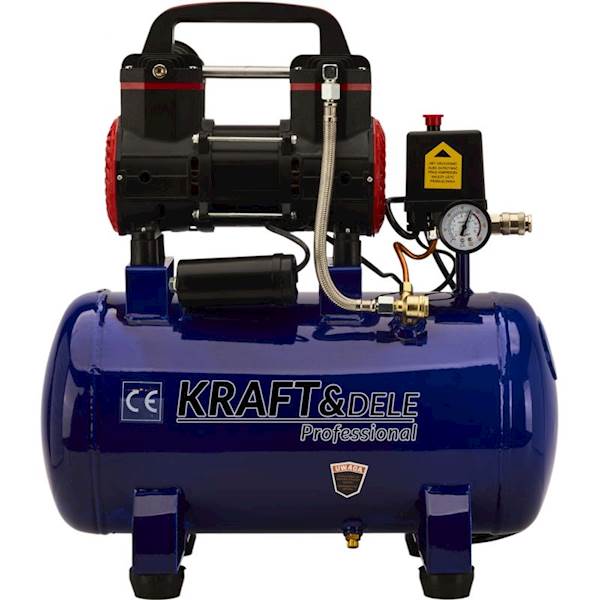 KOMPAKTOWY KOMPRESOR BEZOLEJOWY SPRĘŻARKA 24L 1390W 220L/MIN 8 BAR NIEBIESKI KD2128